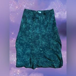 Vintage green floral skirt